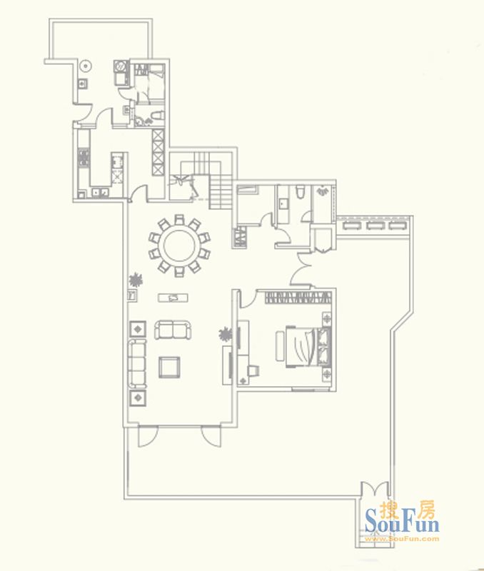 3座101单元复式(下)户型