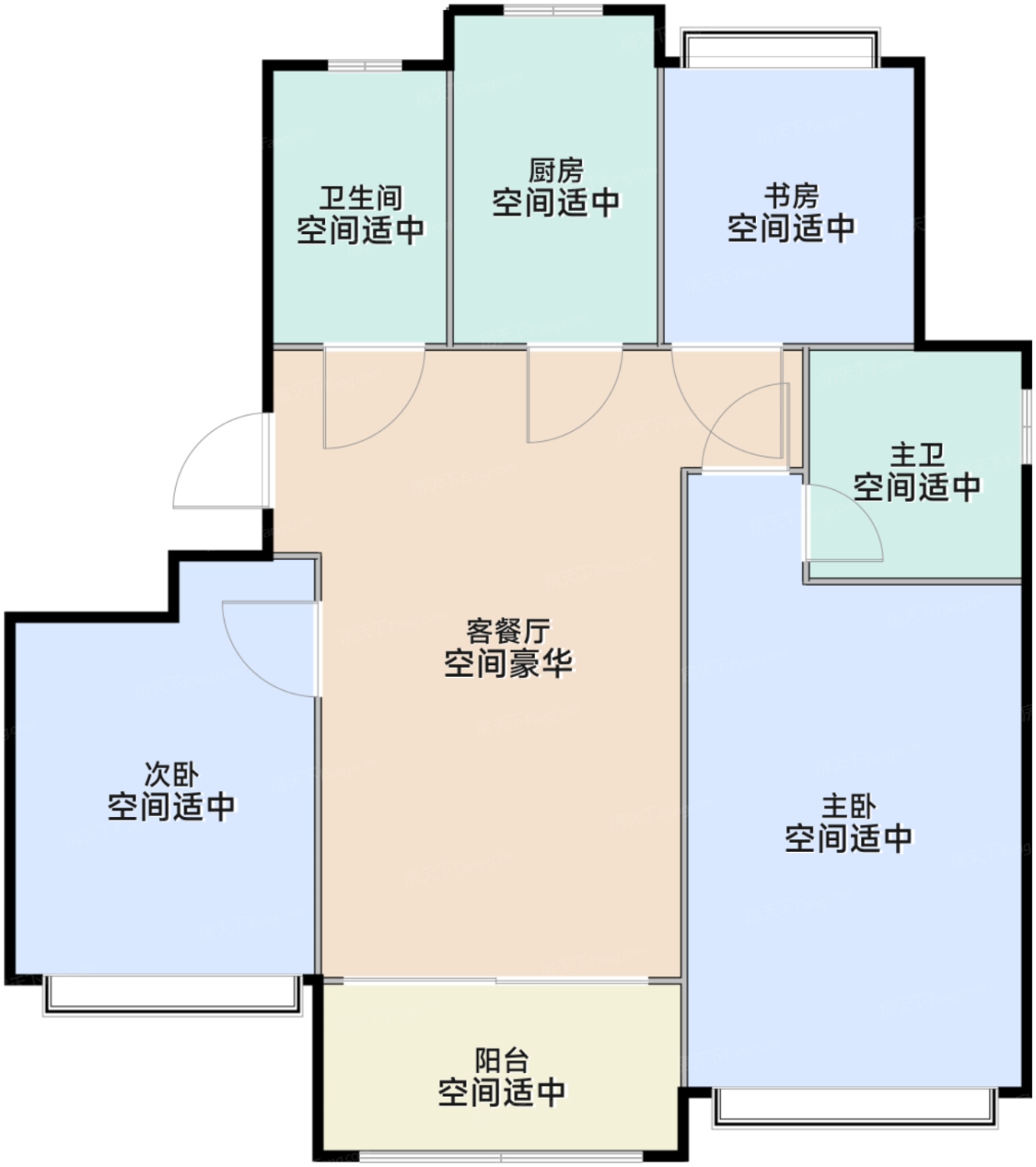 微澜之境97㎡户型