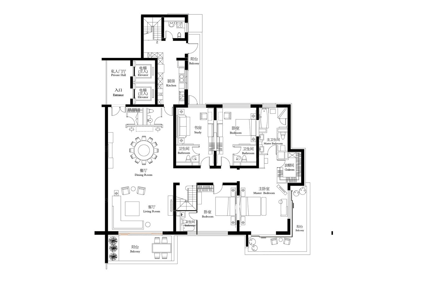 767平顶层复式户型